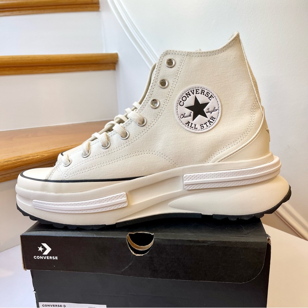 NWT Converse Run Star Legacy CX Hi Platform high top Chuck Taylor sneaker white - Picture 1 of 16